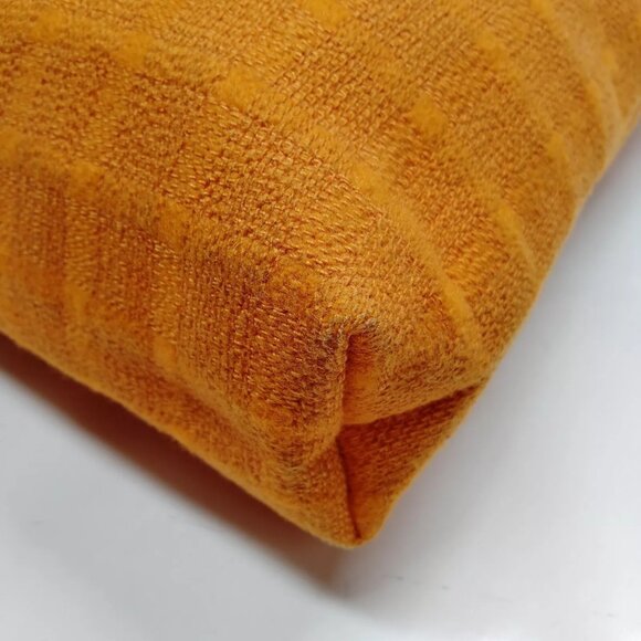 $1395 Authentic HERMES Unisex Orange Wool Leather Shoulder Tote Handbag - Picture 10 of 12